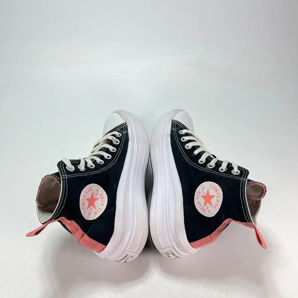 Converse Chuck Taylor All Star Move Black White Platform Sneakers Youth Size 4.5